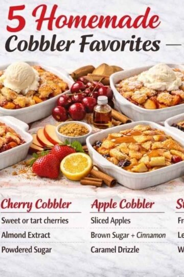 5 homemade cobbler