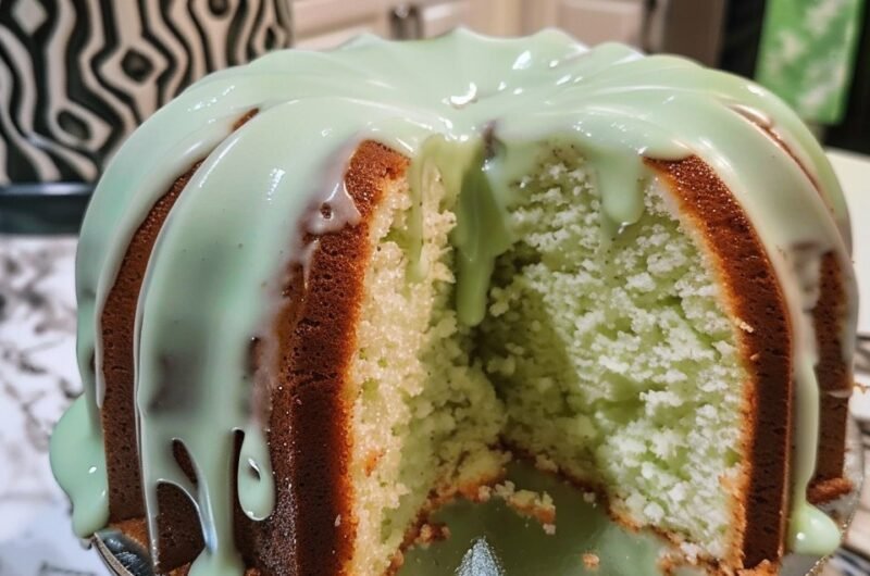 Key Lime Cream Cheese Pound Cake with Key Lime Glaze