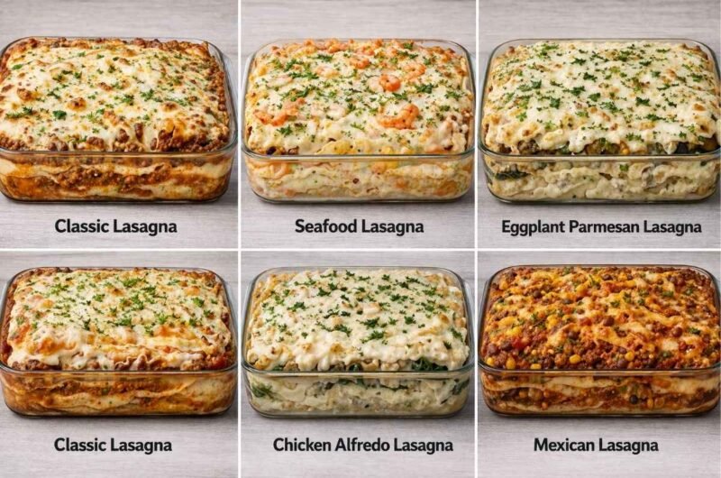 Six easy lasagna recipes made with rich sauces