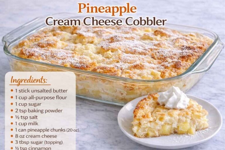 Pineapple Cream Cheese Cobbler