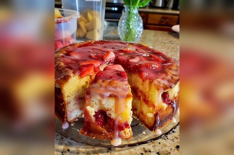 Strawberry Pineapple Pound Cake