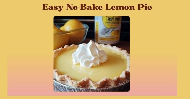 No Bake Lemon Pie