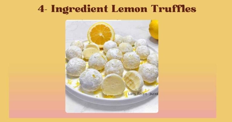 4 ingredient lemon truffles
