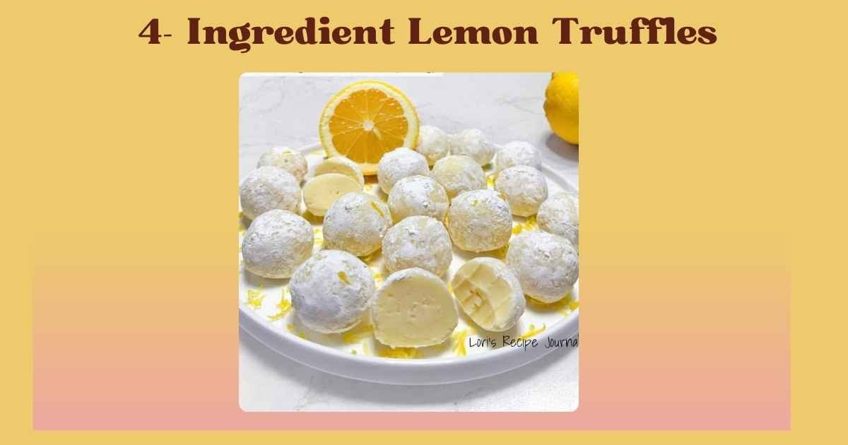 4 ingredient lemon truffles