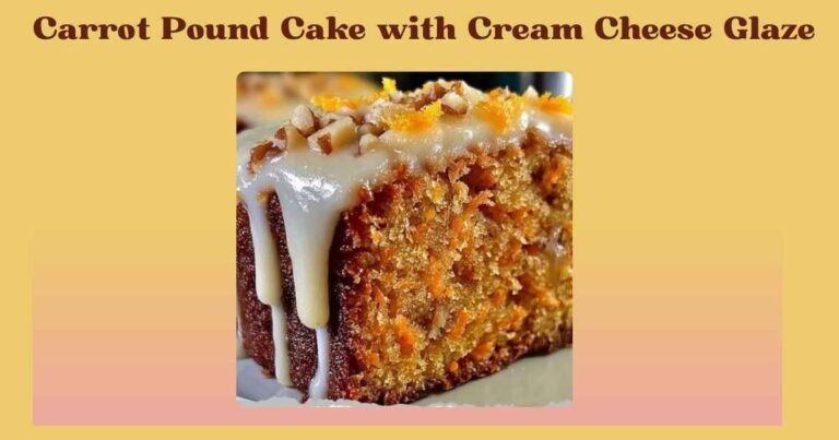 carrot pound cake with cream cheese glaze