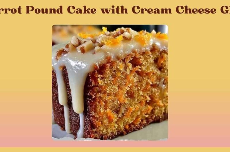 Carrot Pound Cake with Cream Cheese Glaze