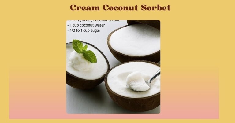cream coconut sorbet