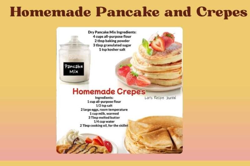 Homemade pancake and crepes