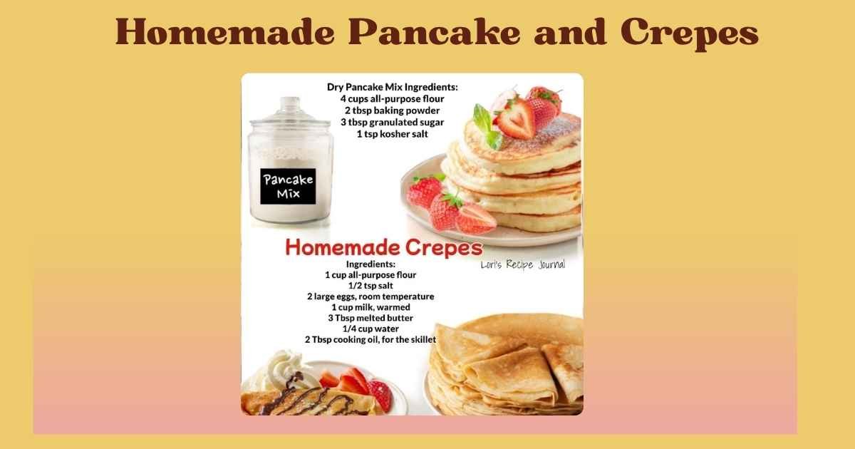 homemade pancake and crepes