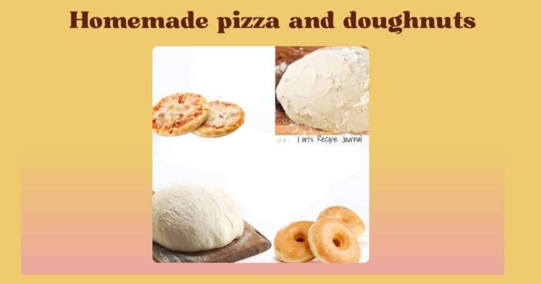 homemade pizza and doughnuts
