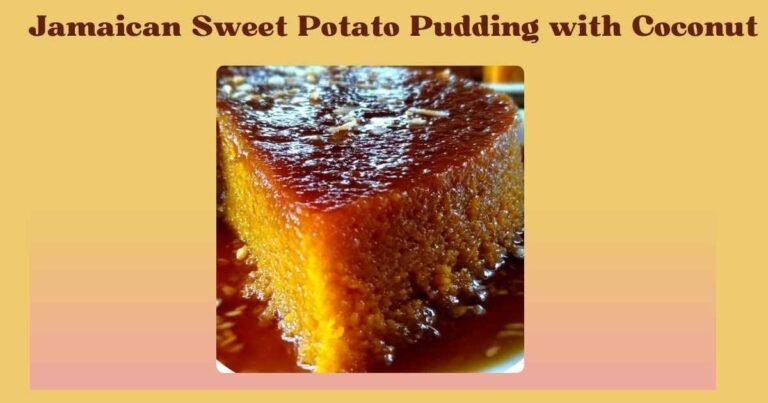 jamaican sweet potato pudding with coconut