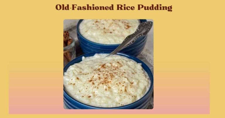 old fashioned rice pudding