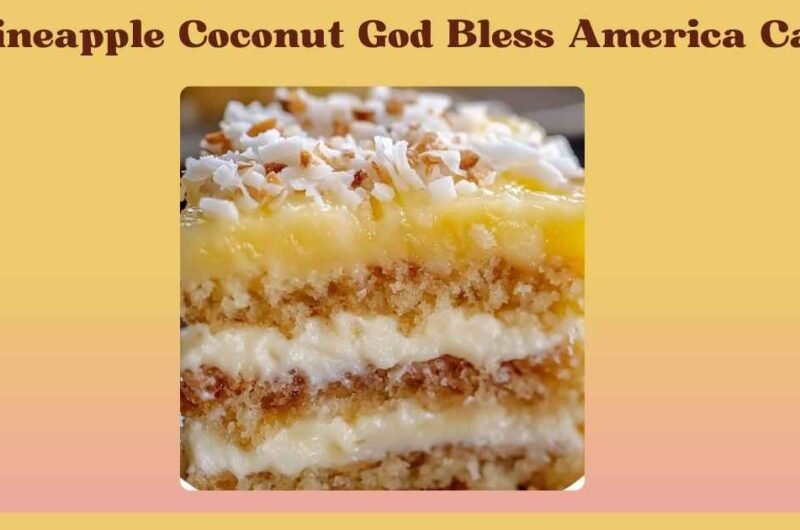 Pineapple Coconut God Bless America Cake