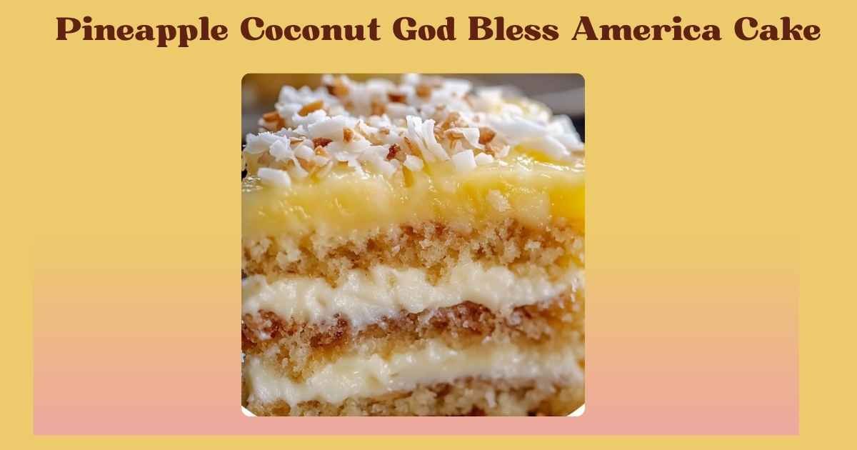 pineapple coconut god bless america cake