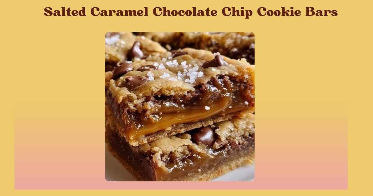 salted caramel chocolate chip cookie bars