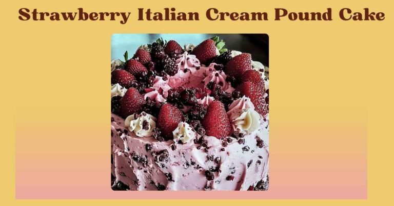 strawberry italian cream pound cake