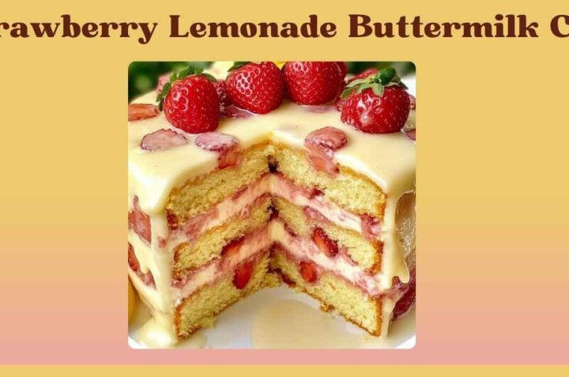Strawberry Lemonade Buttermilk Cake