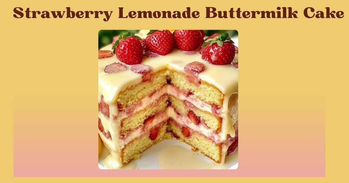 strawberry lemonade buttermilk cake