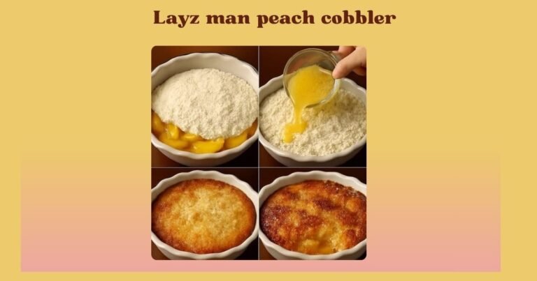 layz man peach cobbler.
